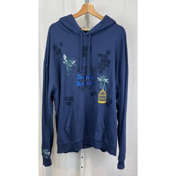 HARRY POTTER Wizarding World Peskipiksi Pesternomi Pullover Hoodie Top Blue XL - Picture 8 of 8